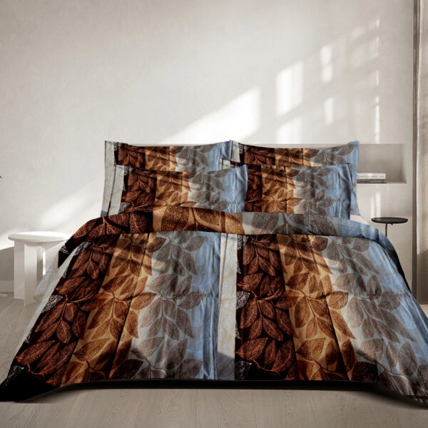 Woodland Dream 4 Piece Bedding Set | Leaf Print | Shades Of Brown