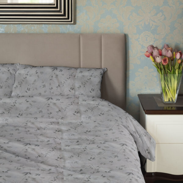 Pastel Leafy Print | 400 TC | Pure Cotton Fabric | White Base
